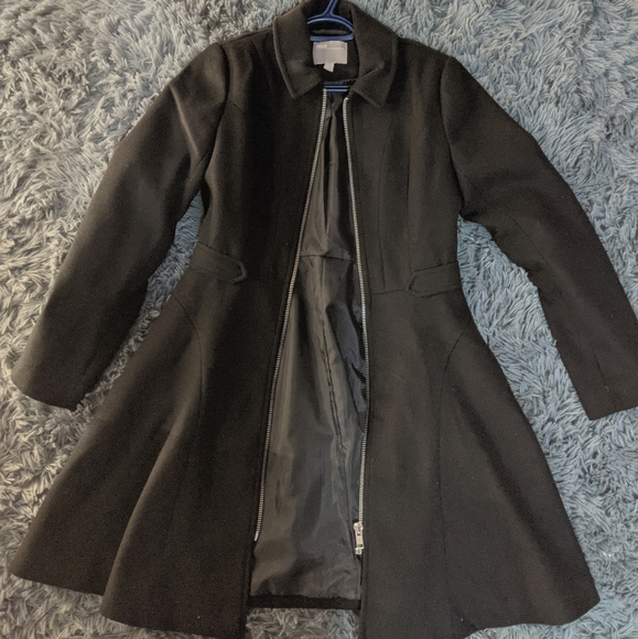 ASOS Design Swing Coat with front zip Small - Picture 4 of 4
